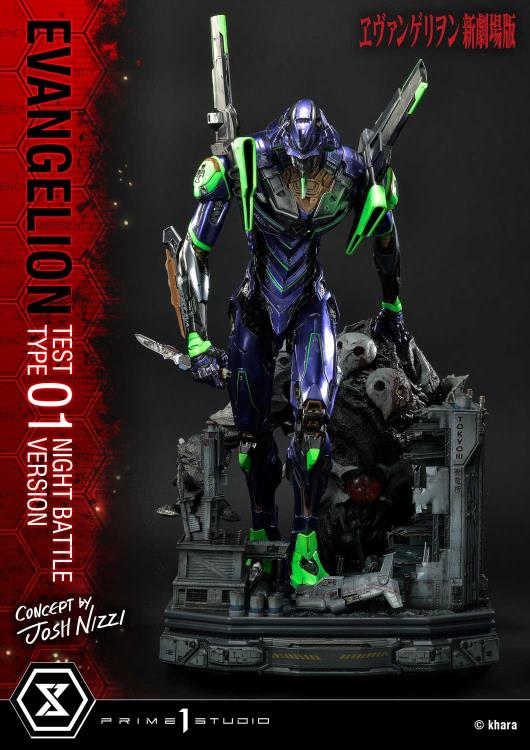 Rebuild of Evangelion Ultimate Diorama Masterline EVA Test Type-01 (Night Battle Ver.) Limited Edition Statue Gallery Image 3