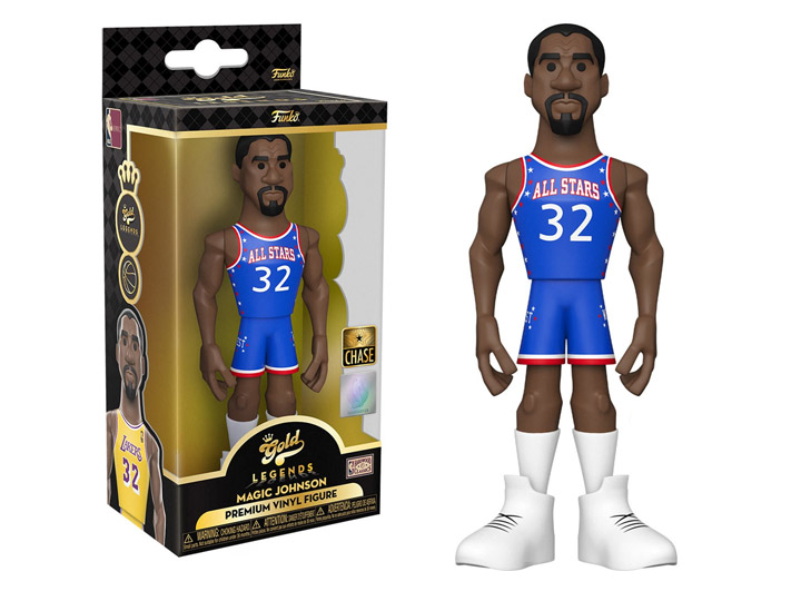 NBA: All Stars Gold Legends Magic Johnson 5-inch Premium Vinyl Figure (Chase) Gallery Image 1
