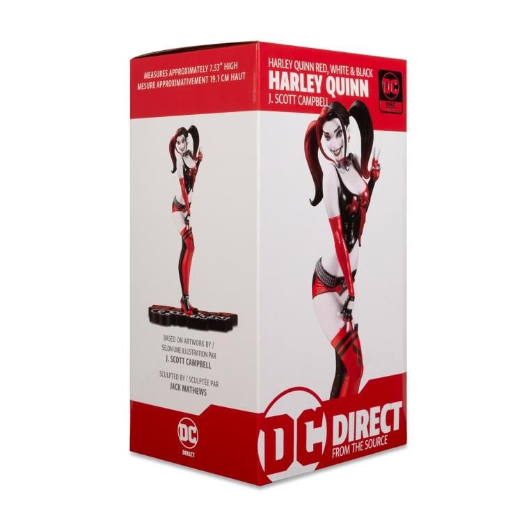 DC Comics Red White & Black Harley Quinn (J. Scott Campbell) Limited Edition Statue Gallery Image 10