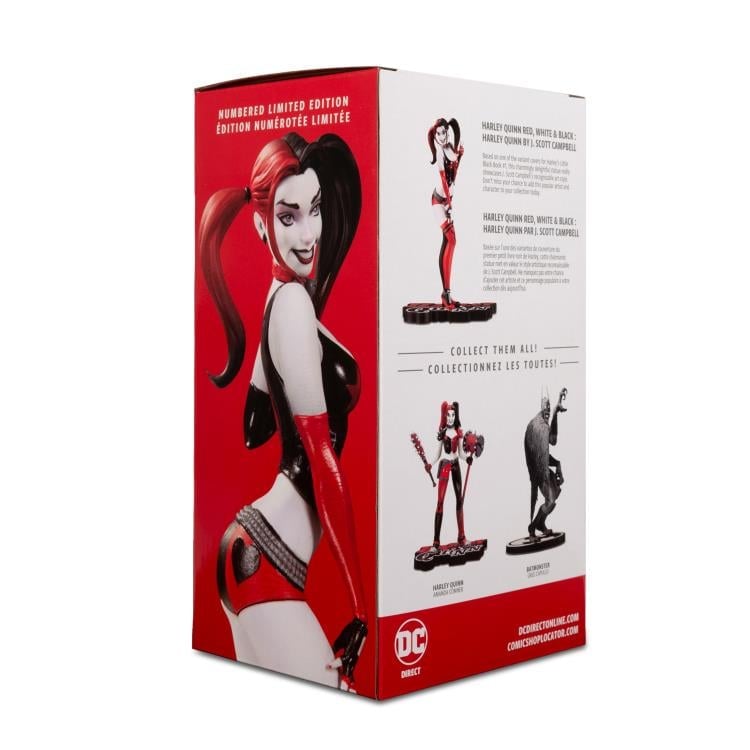 DC Comics Red White & Black Harley Quinn (J. Scott Campbell) Limited Edition Statue Gallery Image 11
