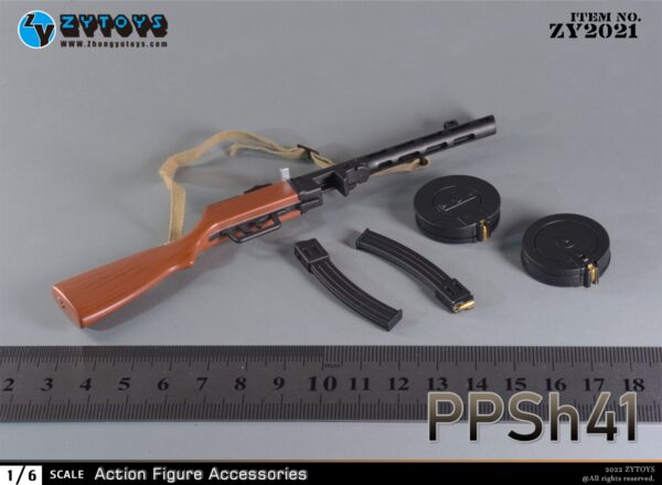 PPSH-41 Submachine Gun 1/6 Scale Accessory Set