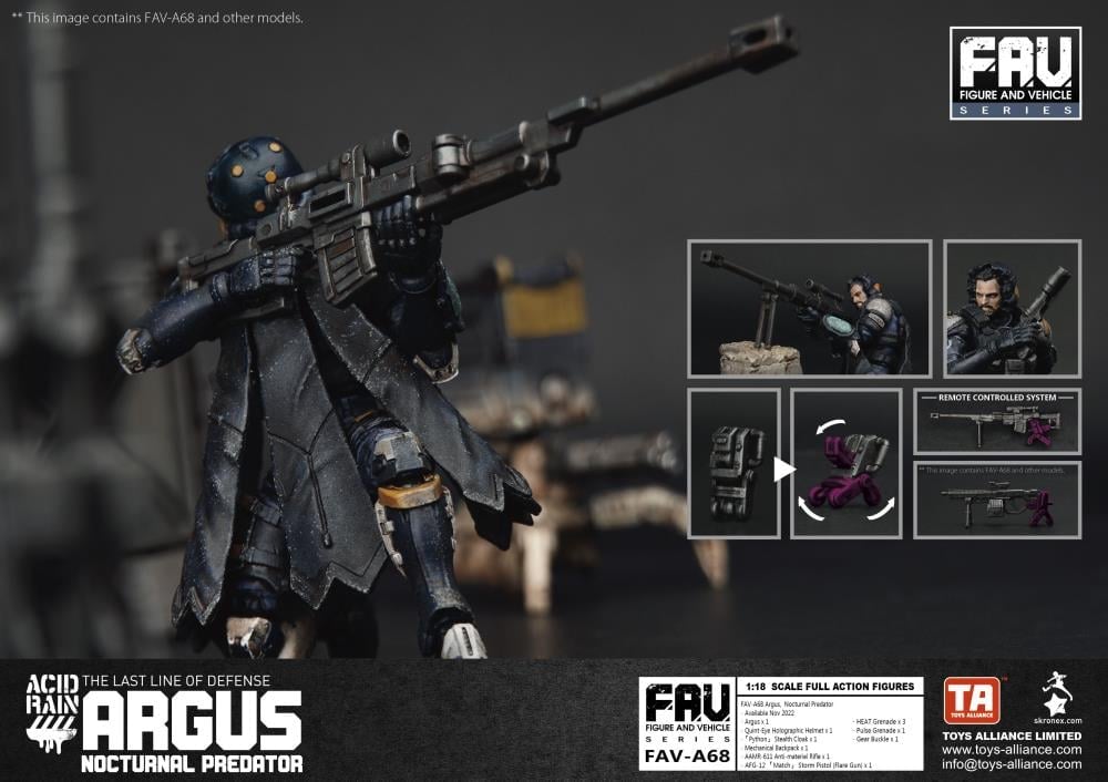 Acid Rain FAV-A68 Argus Nocturnal Predator Action Figure Gallery Image 6