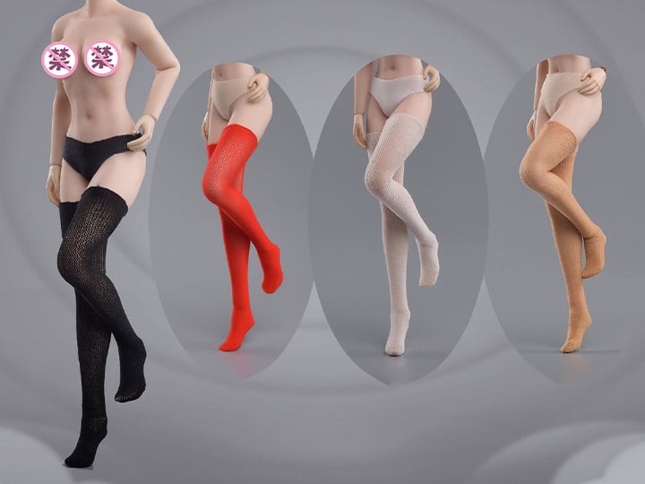 Female Soldier Wardrobe Series Seamless Pantyhose (Thigh-High) 1/12 Scale Accessory Set Gallery Image 1