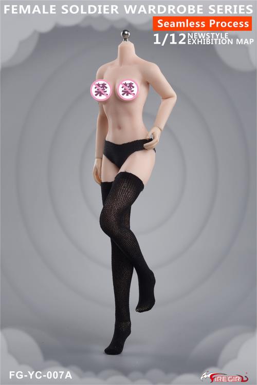 Female Soldier Wardrobe Series Seamless Pantyhose (Thigh-High) 1/12 Scale Accessory Set Gallery Image 3