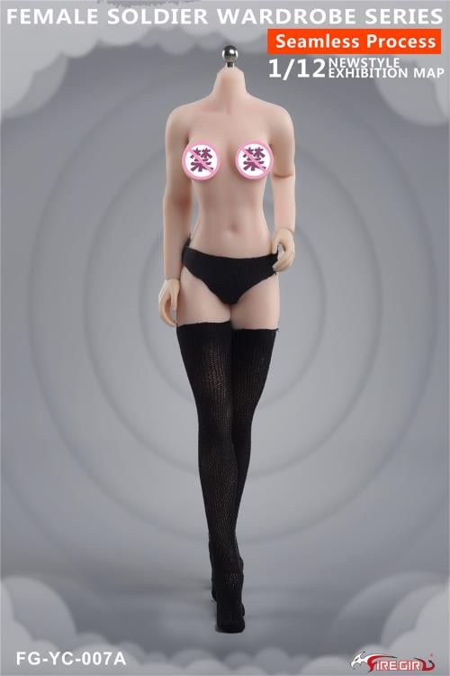 Female Soldier Wardrobe Series Seamless Pantyhose (Thigh-High) 1/12 Scale Accessory Set Gallery Image 4