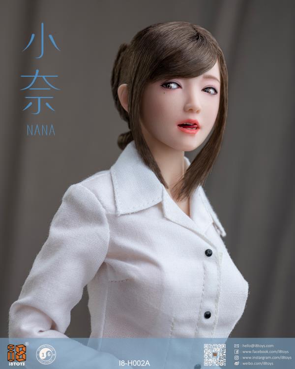 NANA Female Head Sculpt (Brown Hair Bun) 1/6 Scale Accessory Gallery Image 6