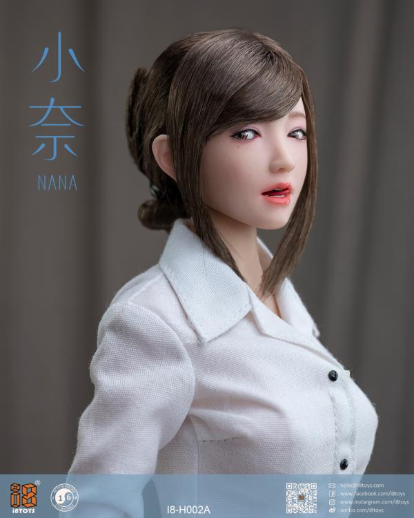 NANA Female Head Sculpt (Brown Hair Bun) 1/6 Scale Accessory Gallery Image 5