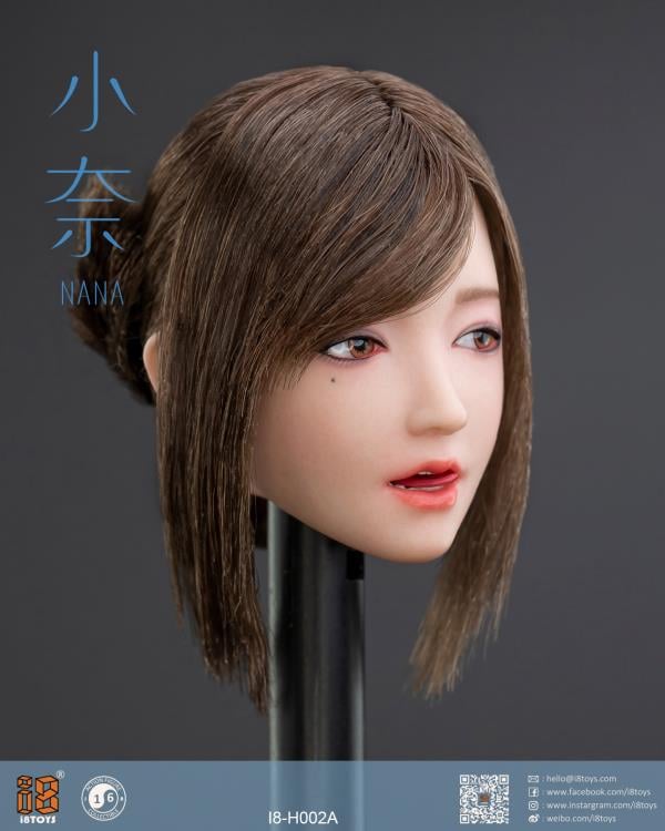 NANA Female Head Sculpt (Brown Hair Bun) 1/6 Scale Accessory Gallery Image 4