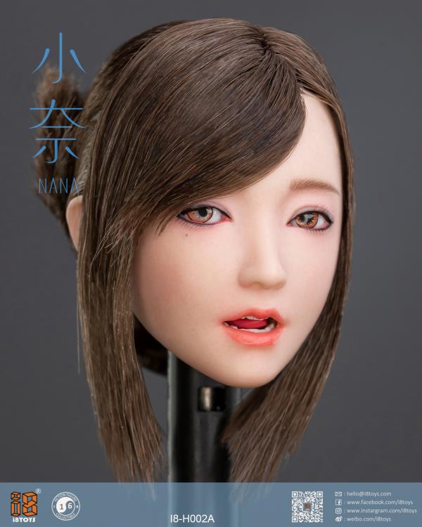 NANA Female Head Sculpt (Brown Hair Bun) 1/6 Scale Accessory Gallery Image 3
