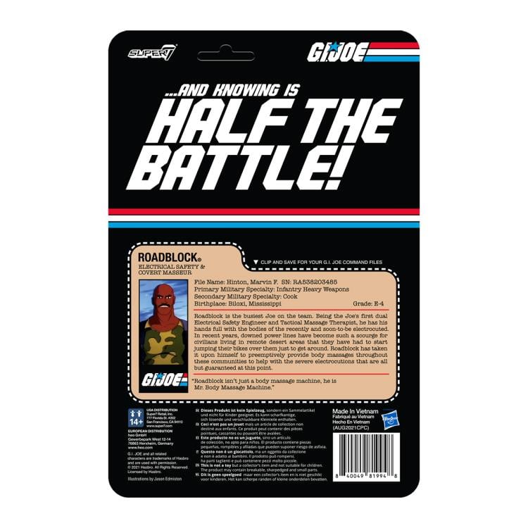 G.I. Joe ReAction Roadblock PSA Figure Gallery Image 5