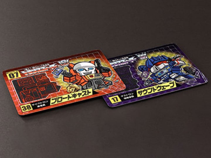 Transformers No.07 Blaster & No.08 Soundwave Set of 2 Limited Edition Character Cards Gallery Image 1