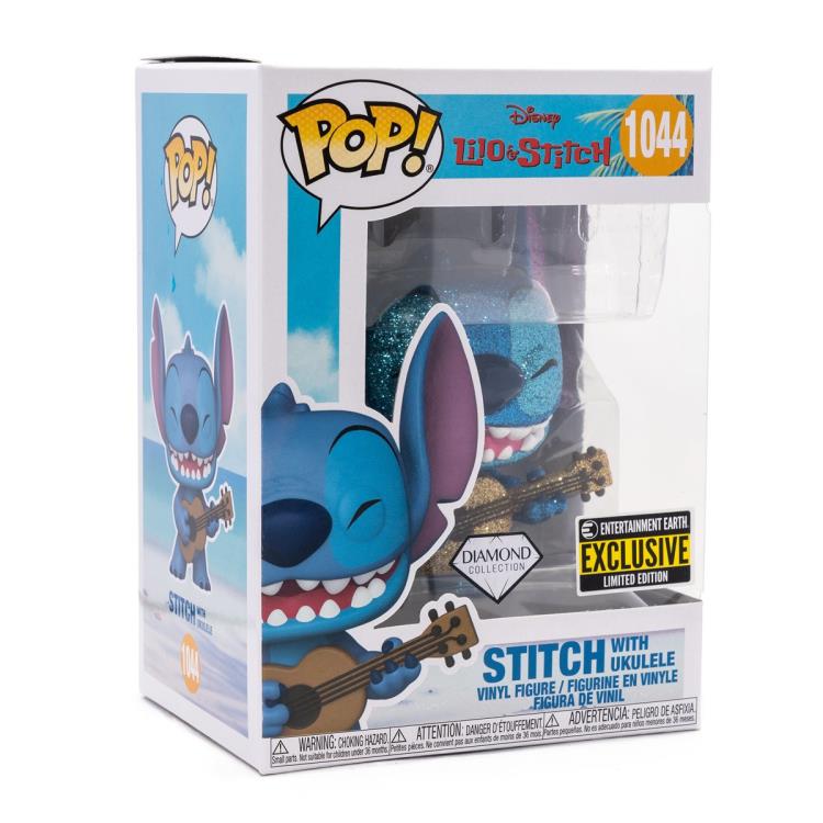 Pop! Disney: Lilo & Stitch - Stitch with Ukulele (Diamond Glitter) Exclusive Gallery Image 3