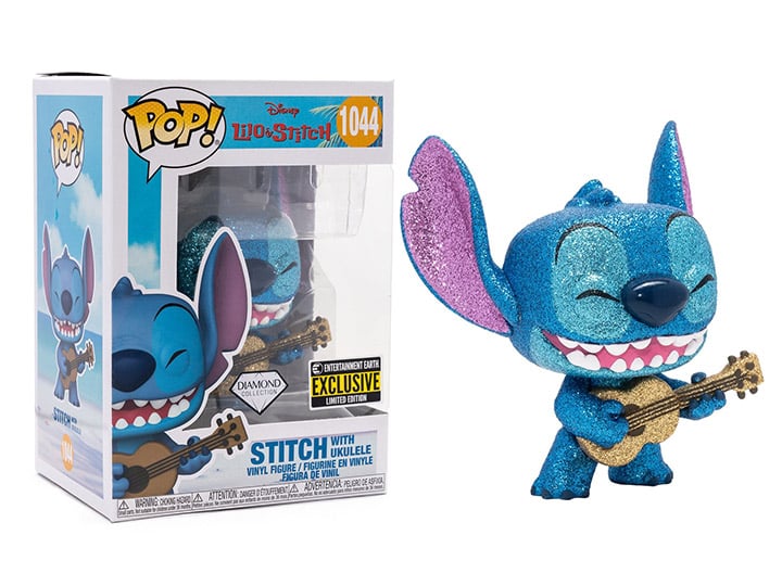 Pop! Disney: Lilo & Stitch - Stitch with Ukulele (Diamond Glitter) Exclusive Gallery Image 1