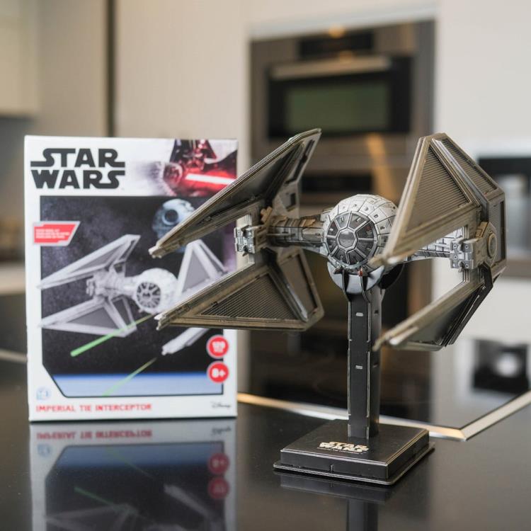 Star Wars Imperial TIE Interceptor 129-Piece 3D Model Kit Gallery Image 3