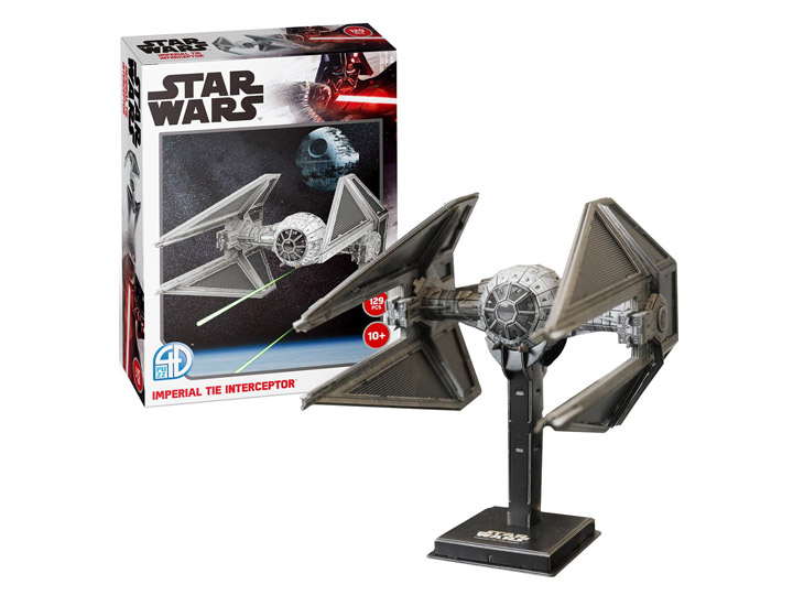 Star Wars Imperial TIE Interceptor 129-Piece 3D Model Kit Gallery Image 1