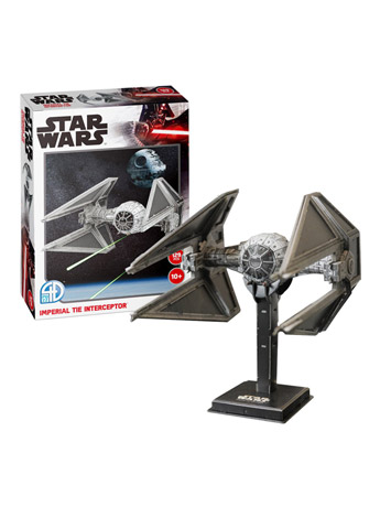 Star Wars Imperial TIE Interceptor 129-Piece 3D Model Kit Gallery Image 2