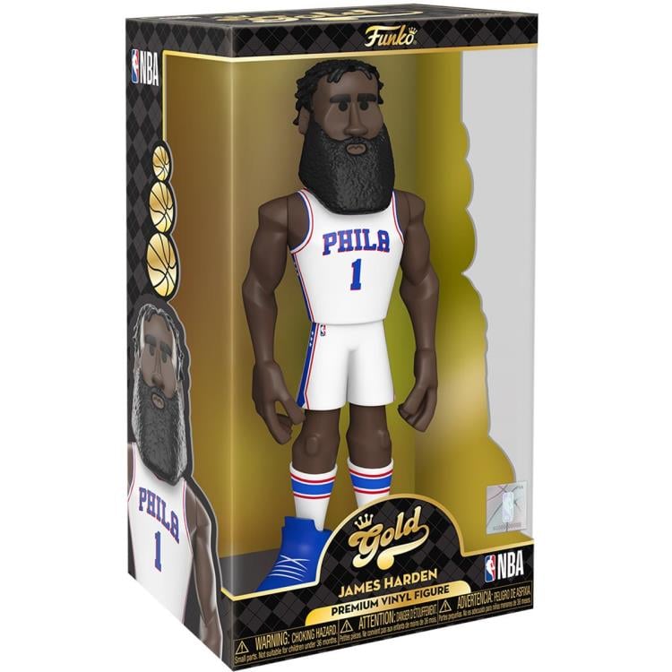 NBA: Philadelphia 76ers Gold James Harden 12-Inch Premium Vinyl Figure Gallery Image 4