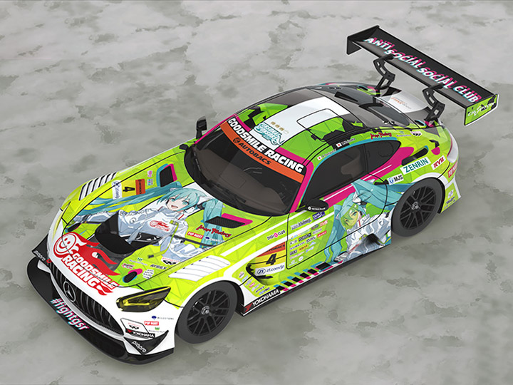 Good Smile Racing Hatsune Miku 1/64 Scale AMG (2022 Season Opening Ver.) Gallery Image 1