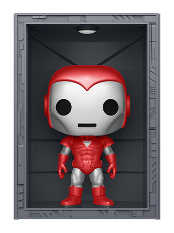 Pop! Deluxe: Iron Man Hall of Armor Iron Man Model 8 Silver Centurion PX Previews Exclusive Gallery Image 2