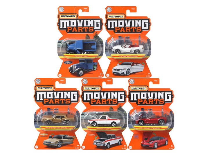 Matchbox Moving Parts Mix 2 Case of 8 Vehicles Gallery Image 1