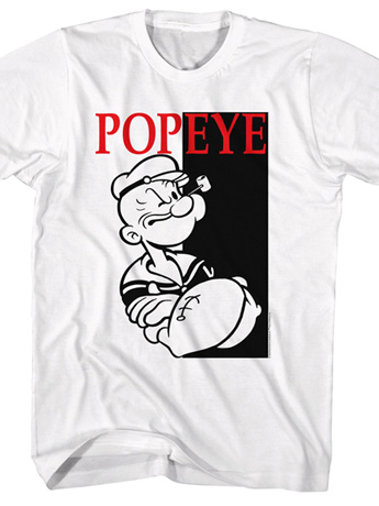 Popeye Box (White) T-Shirt Gallery Image 2