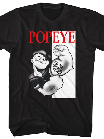 Popeye Box (Black) T-Shirt Gallery Image 2