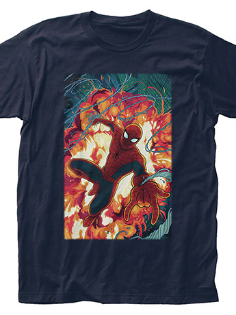 Marvel Tales Spider-Man Explosion PX Previews Exclusive T-Shirt Gallery Image 2