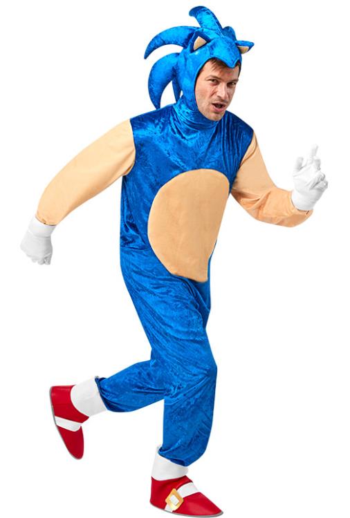 Sonic The Hedgehog Adult Deluxe Sonic Costume Gallery Image 3