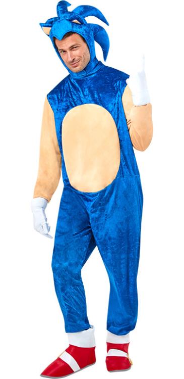 Sonic The Hedgehog Adult Deluxe Sonic Costume Gallery Image 4