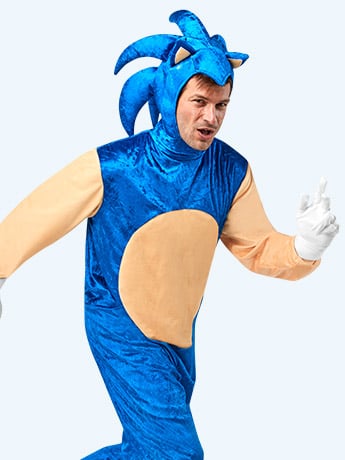 Sonic The Hedgehog Adult Deluxe Sonic Costume Gallery Image 2