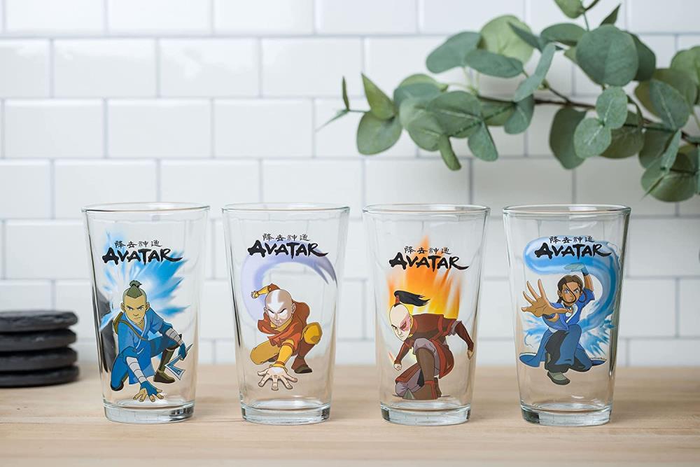 Avatar the Last Airbender Character Poses Set of 4 Pint Glasses Gallery Image 3