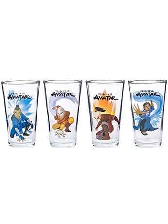 Avatar the Last Airbender Character Poses Set of 4 Pint Glasses Gallery Image 2