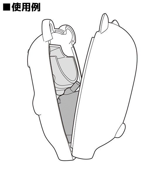 Nendoroid More Kigurumi Purple Bunny Happiness Face Parts Case Gallery Image 4