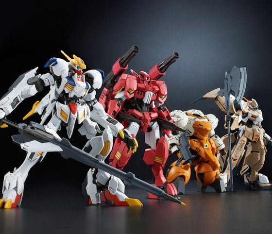 Mobile Suit Gundam: Iron-Blooded Orphans HG Tekkadan Complete Set (Reissue) 1/144 Scale Exclusive Set of 4 Model Kits Gallery Image 3