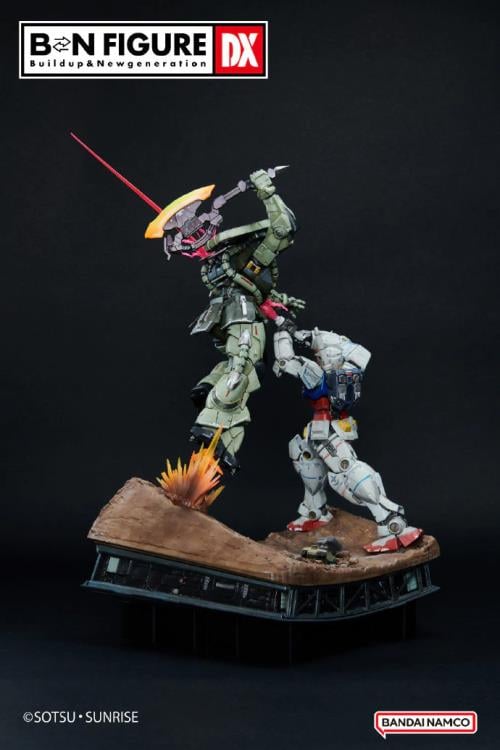 Mobile Suit Gundam BN Figure DX Series RX-78-2 Gundam Vs. MS-06S Zaku II Statue Gallery Image 4