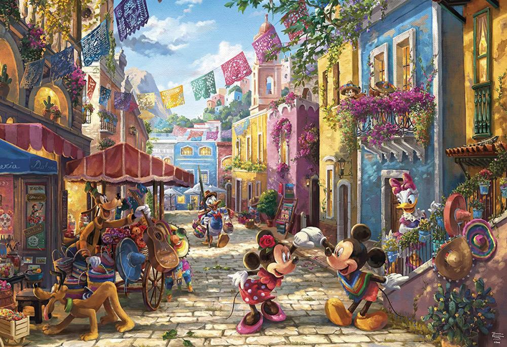 Thomas Kinkade Disney Mickey and Minnie in Mexico 2000-Piece Puzzle Gallery Image 3