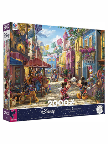 Thomas Kinkade Disney Mickey and Minnie in Mexico 2000-Piece Puzzle Gallery Image 2