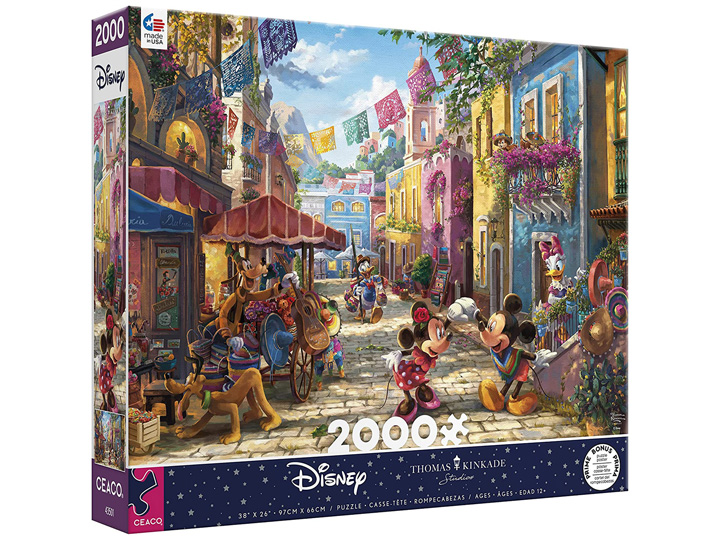 Thomas Kinkade Disney Mickey and Minnie in Mexico 2000-Piece Puzzle Gallery Image 1