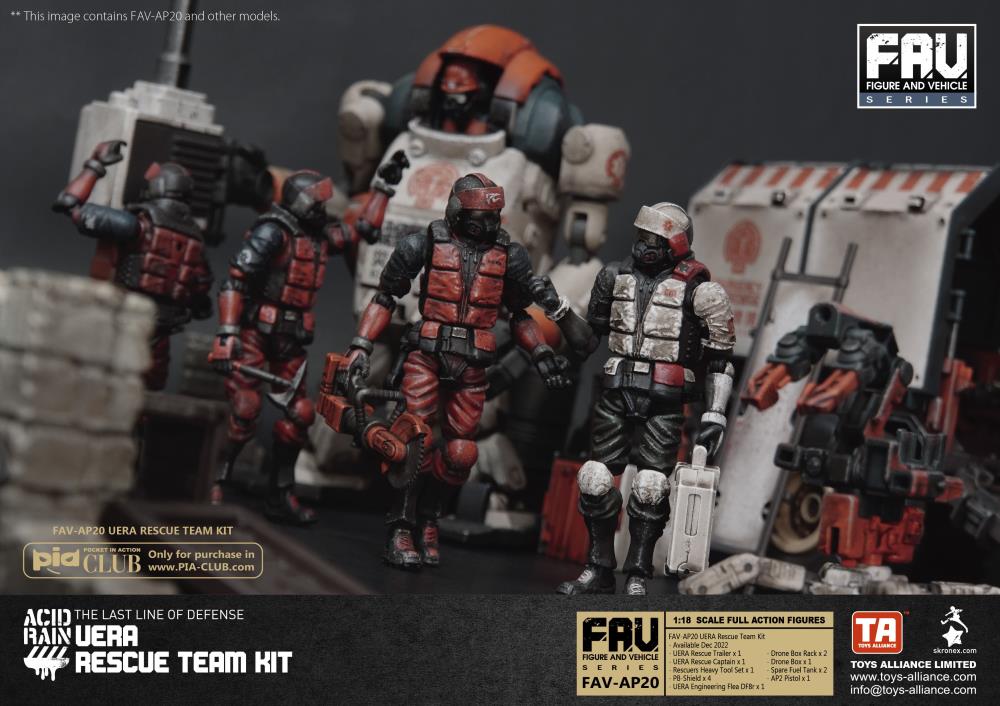 新品　Rescue Team 1/12 アクションフィギュア Acid Rain FAV-AP20 UERA Rescue Team Kit