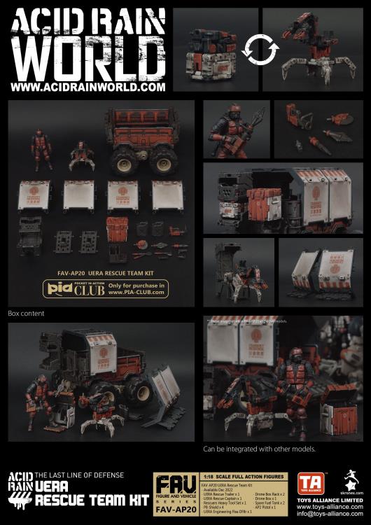 新品　Rescue Team 1/12 アクションフィギュア Acid Rain FAV-AP20 UERA Rescue Team Kit