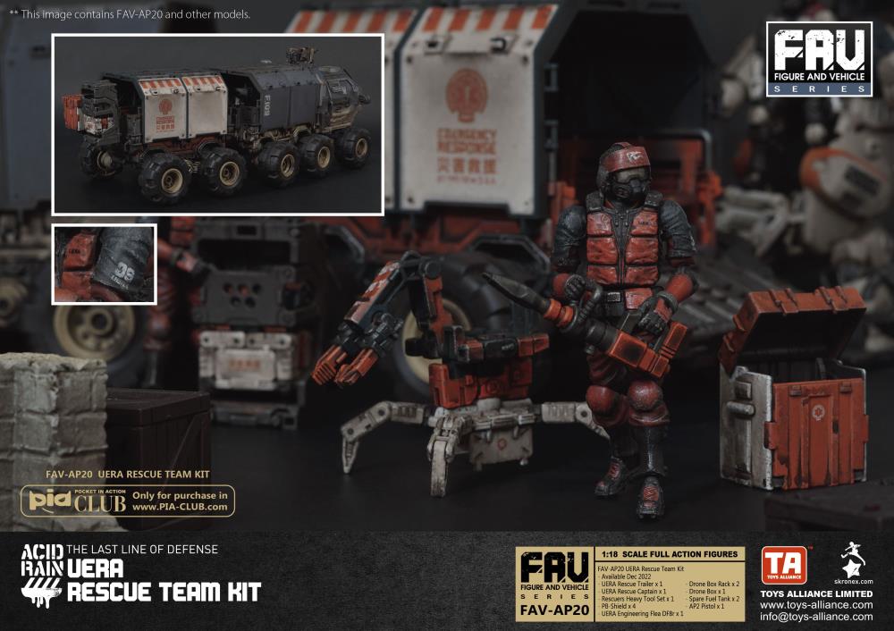 新品　Rescue Team 1/12 アクションフィギュア Acid Rain FAV-AP20 UERA Rescue Team Kit