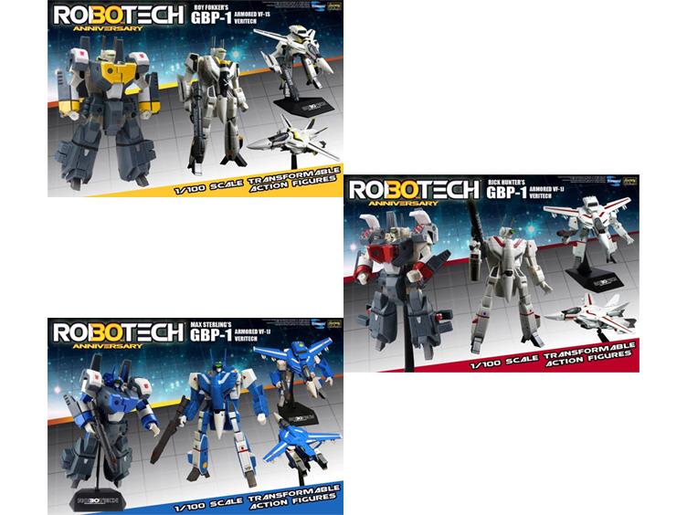 Robotech 30th Anniversary 1/100 Scale Heavy Armor GBP-1 Transformable Figure -  Set of 3 Gallery Image 1