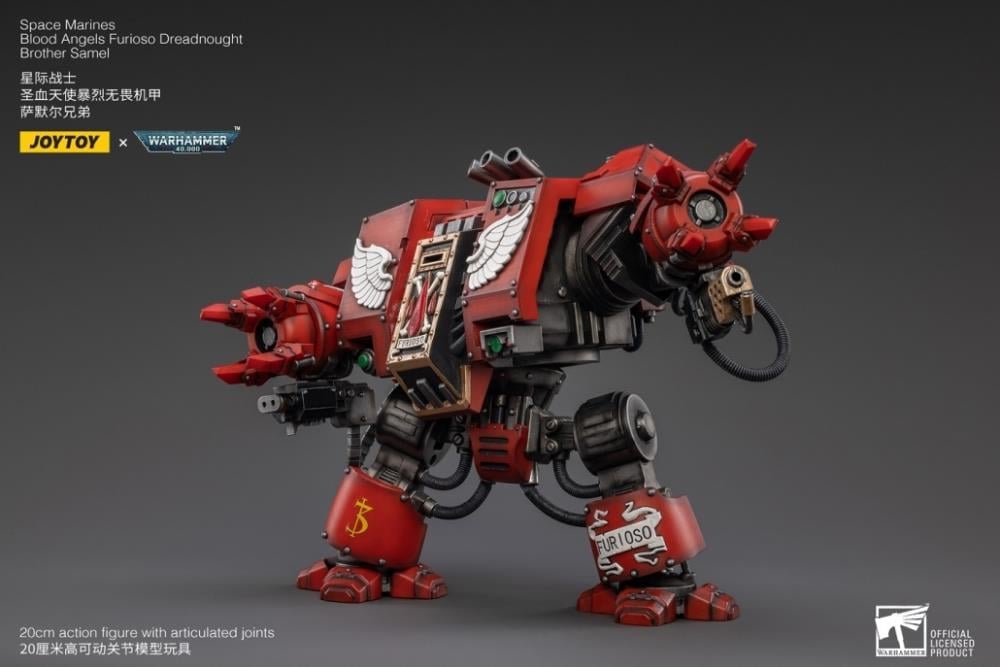 Warhammer 40K Blood Angels Furioso Dreadnought Brother Samel 1/18 Scale Figure Gallery Image 6