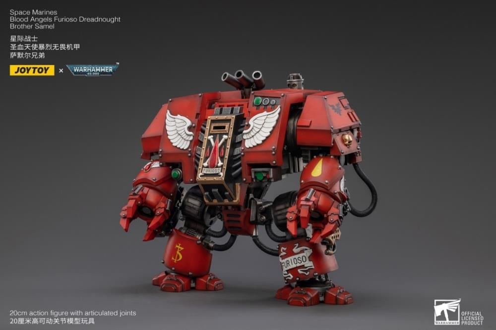 Warhammer 40K Blood Angels Furioso Dreadnought Brother Samel 1/18 Scale Figure Gallery Image 4