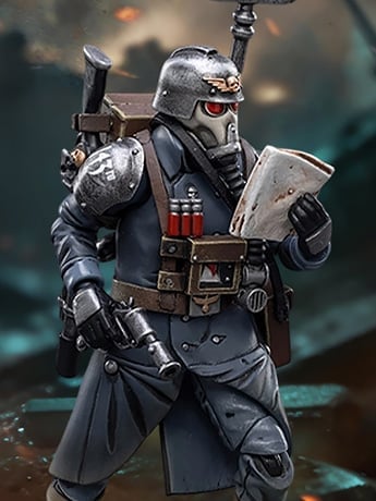 Warhammer 40,000 Death Korps of Krieg Veteran Squad Guardsman Communication Specialist 1/18 Scale Action Figure Gallery Image 2