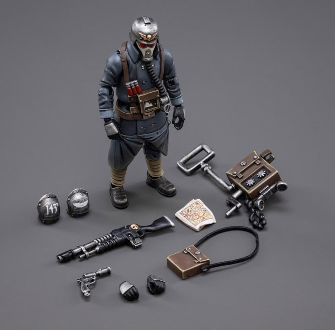 Warhammer 40,000 Death Korps of Krieg Veteran Squad Guardsman Communication Specialist 1/18 Scale Action Figure Gallery Image 5