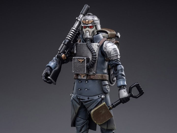 Warhammer 40K Death Korps of Krieg Veteran Squad Guardsman Demolitions Specialist 1/18 Scale Action Figure Gallery Image 1