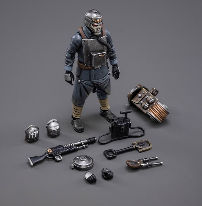 Warhammer 40K Death Korps of Krieg Veteran Squad Guardsman Demolitions Specialist 1/18 Scale Action Figure Gallery Image 5