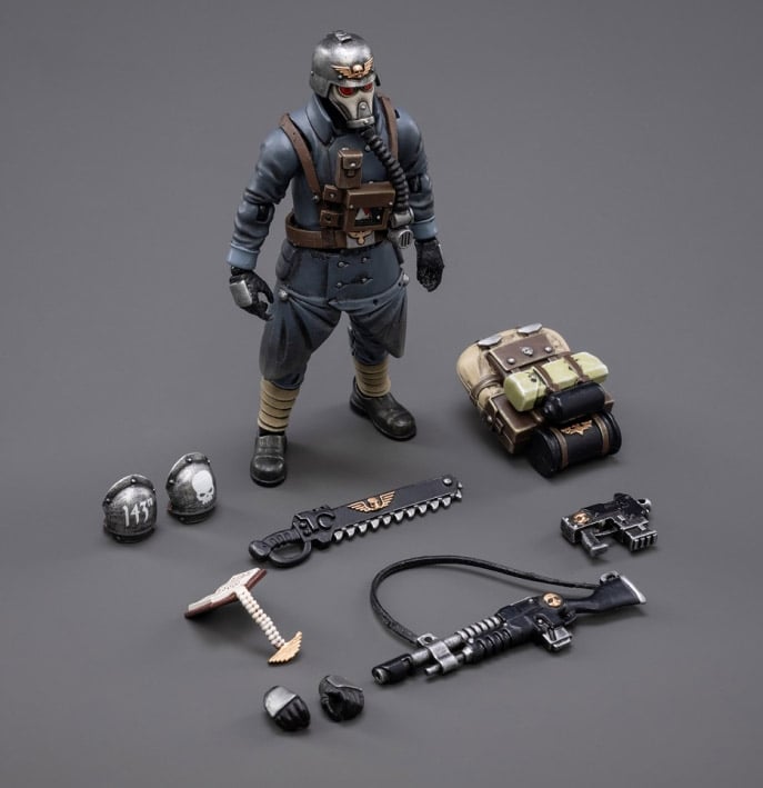 Warhammer 40K Death Korps of Krieg Veteran Squad Guardsman Squad Sergeant 1/18 Scale Action Figure Gallery Image 5