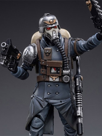 Warhammer 40K Death Korps of Krieg Veteran Squad Guardsman Squad Sergeant 1/18 Scale Action Figure Gallery Image 2